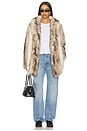 view 6 of 5 Cooper Pelted Coat in Ivory & Mocha