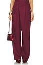 view 1 of 6 Leon Asymmetric Pant in Ox Blood