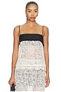 view 1 of 5 Jayde Top in Ivory & Black