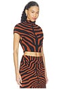 view 2 of 4 TOP RUMI  in Deep Cognac & Black