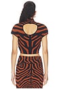 view 4 of 4 TOP RUMI  in Deep Cognac & Black