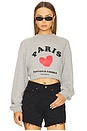 view 1 of 5 Paris Souvenir Boyfriend Sweatshirt in Grey Marle