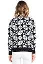 view 5 of 5 Geo Bomber Track Jacket in White & Blue