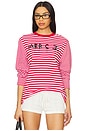view 1 of 5 Merci Breton Long Sleeve Tshirt in Red Breton