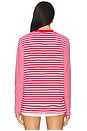 view 3 of 5 Merci Breton Long Sleeve Tshirt in Red Breton