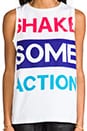 view 4 of 4 Shake Some Action Tank in White & Red