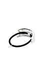 view 2 of 2 Modern Rows Hair Tie in Silver & Black