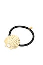 view 1 of 2 Scallop Crystal Hairtie in Gold