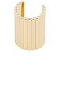 view 1 of 3 Golden Ribbed Ponytail Cuff in Gold