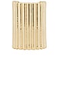 view 2 of 3 Golden Ribbed Ponytail Cuff in Gold