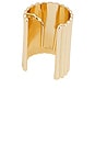 view 3 of 3 Golden Ribbed Ponytail Cuff in Gold