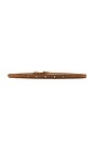 view 2 of 3 Classic Skinny Belt Belt in Mocha Suede & Gold