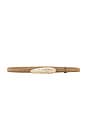 view 1 of 3 Liquid Luxe Belt in Shiitake Suede & Gold