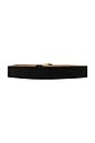 view 2 of 3 Croc Print Belt in Black & Gold