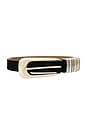 view 3 of 3 Metal Core Belt in Black & Gold