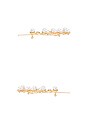 view 3 of 3 Star Hair Clips in Gold