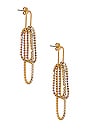 view 1 of 2 Rhinestone Fall Earring in Gold