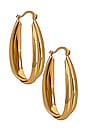 view 1 of 3 Oval Hoop Earring in Gold