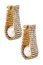 view 1 of 3 BOUCLES D'OREILLES CYSTAL in Gold