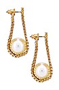 view 2 of 3 BOUCLES D'OREILLES CYSTAL in Gold