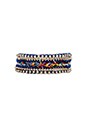 view 1 of 3 Crystal Friendship Bracelet in Gold & Cobalt Multi