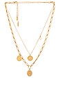 view 1 of 2 COLLIER LAYERED SAINTS in Gold