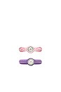 view 1 of 3 Clear To Me Ring Set in Purple