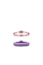 view 3 of 3 Clear To Me Ring Set in Purple