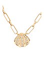 view 2 of 2 Clam Shell Pendant Necklace in Gold