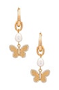 view 2 of 3 BUTTERFLY イヤリング in Gold