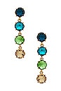 view 1 of 2 Drop Earrings in Blue & Green