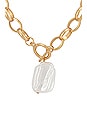 view 2 of 2 Pearl Pendant Necklace in Gold