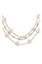 view 2 of 2 Layered Pearl Necklace in Pearl & Gold