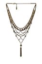 view 1 of 3 Choker Bib Necklace in Brass