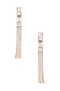 view 1 of 2 Statement Dangle Earring in Clear Crystals