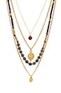 view 2 of 3 Multi Layered Necklace in Plum