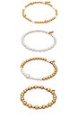 view 3 of 4 Beaded Bracelet Set in Gold