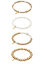 view 4 of 4 Beaded Bracelet Set in Gold