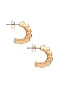 view 2 of 3 Chunk Hoop Earrings in Gold
