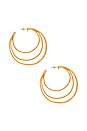 view 2 of 3 Double Up Hoops in Gold