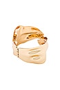 view 2 of 2 Abstract Textured Cuff Bracelet in 18k Gold Plated