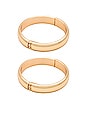 view 3 of 4 Simple Stackable Bangle Bracelet Set in 18k Gold Plated