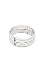 view 1 of 4 Simple Stackable Bangle Bracelet Set in Rhodium