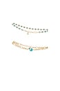 view 4 of 4 Anklet Set in Turquoise