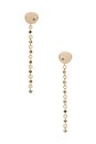 view 1 of 2 Polished Pebble Crystal Linear Earrings in Gold