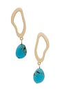 view 1 of 2 Open Circle Dangle Earrings in Turquoise