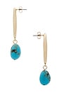 view 2 of 2 Open Circle Dangle Earrings in Turquoise