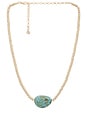 view 1 of 2 Liquid Gold And Turquoise Necklace in Turquoise