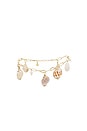 view 1 of 2 Paperclip Chain Shell Charm Anklet in Gold