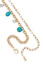 view 3 of 3 Charm Dangle Waist Chain in Turquoise